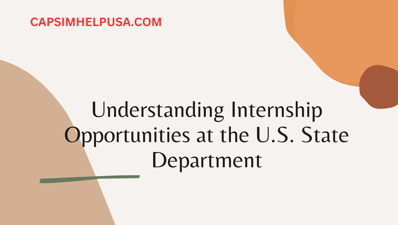 student internships at the us state department